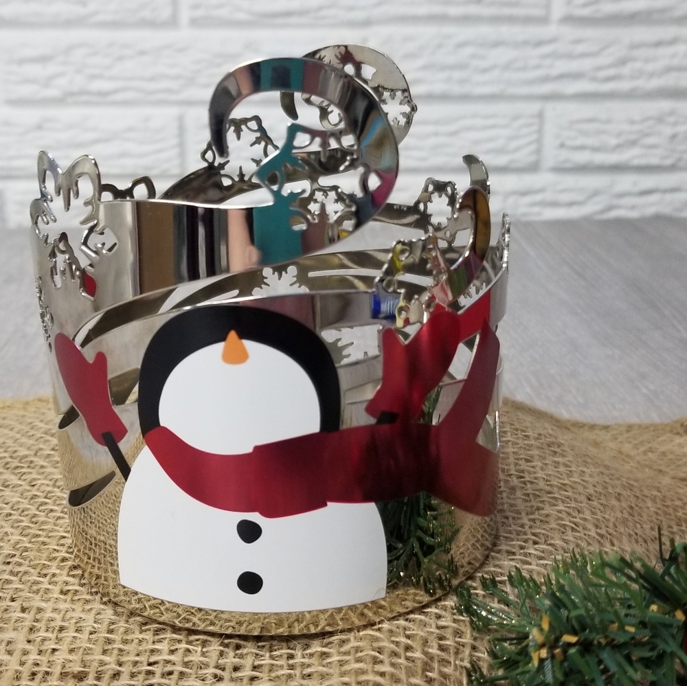 BBW Snowman 3 Wick Candle Holder